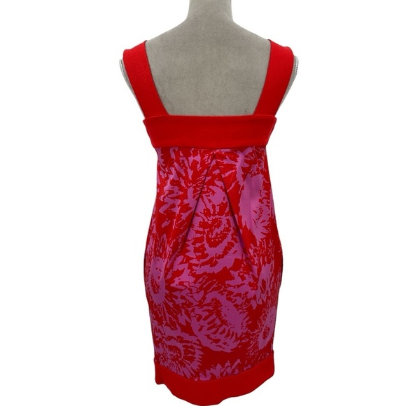 Diane von Furstenberg Payne Printed Silk Dress - Red / Pink - Size 4 - Picture 7 of 10